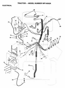 Page E Diagram and Parts List for WP14542A 1995 Husqvarna Lawn Tractor