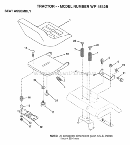 Page I Diagram and Parts List for WP14542B 1997 Husqvarna Lawn Tractor