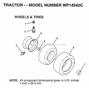 Page K Diagram and Parts List for WP14542C 1997 Husqvarna Lawn Tractor