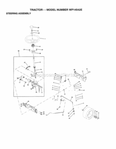 Page J Diagram and Parts List for WP14542E 1998 Husqvarna Lawn Tractor