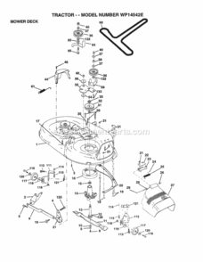 Page G Diagram and Parts List for WP14542E 1998 Husqvarna Lawn Tractor
