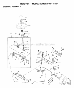 Page I Diagram and Parts List for WP14542F 1999 Husqvarna Lawn Tractor