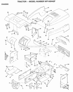Page A Diagram and Parts List for WP145H42F 1998 Husqvarna Lawn Tractor