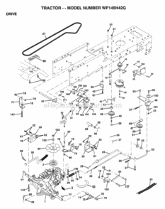 Page L Diagram and Parts List for WP145H42G 1999 Husqvarna Lawn Tractor