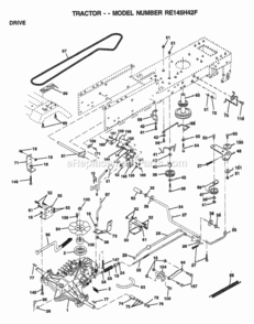 Page M Diagram and Parts List for WP145H42G 1999 Husqvarna Lawn Tractor