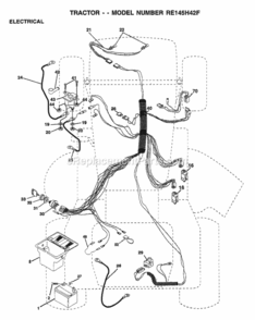 Page P Diagram and Parts List for WP145H42G 1999 Husqvarna Lawn Tractor