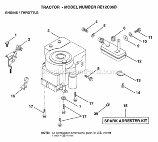 Page U Diagram and Parts List for WP145H42G 1999 Husqvarna Lawn Tractor