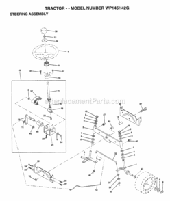 Page AN Diagram and Parts List for WP145H42G 1999 Husqvarna Lawn Tractor