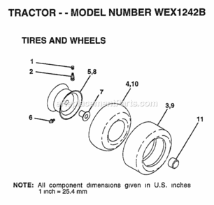Page AT Diagram and Parts List for WP145H42G 1999 Husqvarna Lawn Tractor