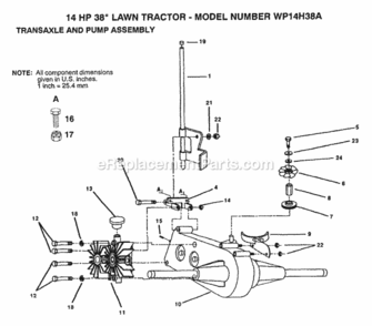 Page I Diagram and Parts List for WP14H38A 1992 Husqvarna Lawn Tractor