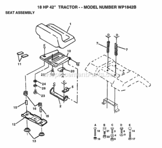 Page I Diagram and Parts List for WP1842B 1993 Husqvarna Lawn Tractor