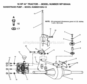 Page I Diagram and Parts List for WP18H44A 1992-02 Husqvarna Lawn Mower