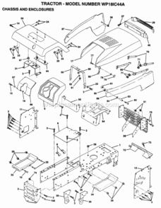 Page A Diagram and Parts List for WP18IC44A 1995 Husqvarna Lawn Tractor