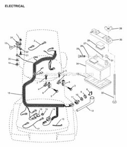 Part Location Diagram of 123703X Husqvarna Harness Ignition