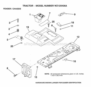 Part Location Diagram of 140919 Husqvarna Console.Hyd.W/Ign