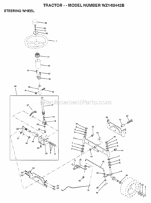 Page I Diagram and Parts List for WZ145H42B 1999 And Before Husqvarna Lawn Tractor