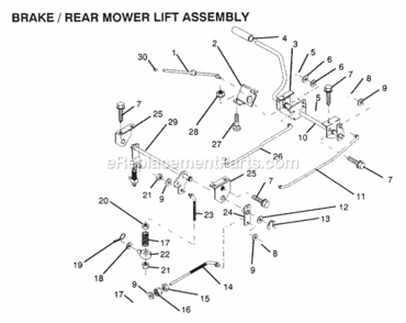 Page A Diagram and Parts List for X1236A 1991 Husqvarna Lawn Tractor