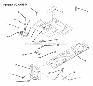 Page O Diagram and Parts List for X1236A 1991 Husqvarna Lawn Tractor