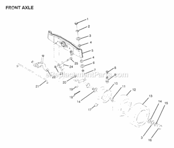 Page Q Diagram and Parts List for X1236A 1991 Husqvarna Lawn Tractor