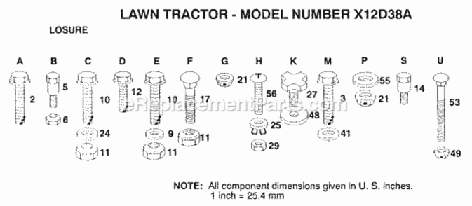 Page X Diagram and Parts List for X1236A 1991 Husqvarna Lawn Tractor