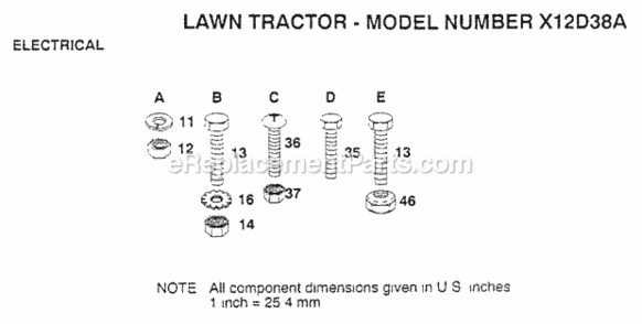 Page AE Diagram and Parts List for X1236A 1991 Husqvarna Lawn Tractor