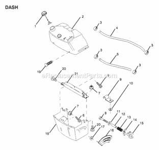 Page D Diagram and Parts List for X1236A 1991 Husqvarna Lawn Tractor