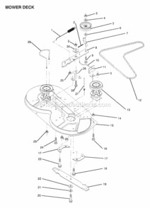 Page AO Diagram and Parts List for X1236A 1991 Husqvarna Lawn Tractor