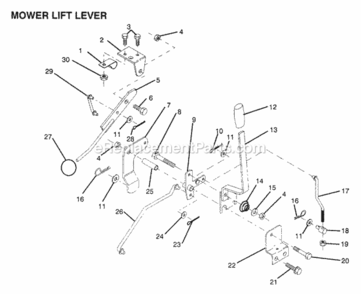 Page AR Diagram and Parts List for X1236A 1991 Husqvarna Lawn Tractor