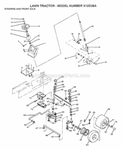 Page AZ Diagram and Parts List for X1236A 1991 Husqvarna Lawn Tractor