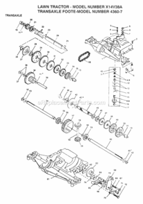Page A\ Diagram and Parts List for X1236A 1991 Husqvarna Lawn Tractor