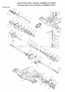 Page A^ Diagram and Parts List for X1236A 1991 Husqvarna Lawn Tractor