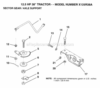 Page M Diagram and Parts List for X125R38A 1993 Husqvarna Lawn Tractor