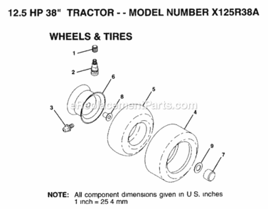 Page Q Diagram and Parts List for X125R38A 1993 Husqvarna Lawn Tractor