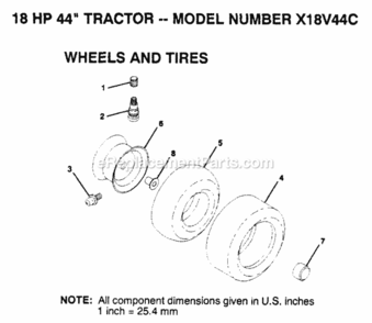 Page I Diagram and Parts List for X18V44C 1992 Husqvarna Lawn Tractor