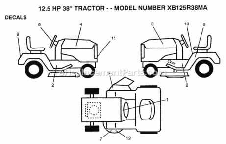 Part Location Diagram of 123637X Husqvarna Sub 138269