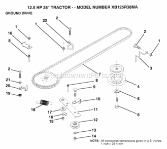 Part Location Diagram of 123891X Husqvarna Keeper,Dr Belt