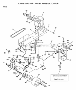 Part Location Diagram of 105700X Husqvarna Spring Lt
