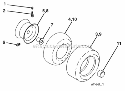 Page J Diagram and Parts List for XT18542LT 2010-01 Husqvarna Lawn Tractor