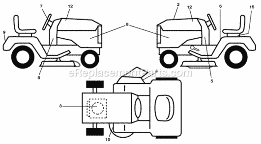 Part Location Diagram of 402436 Poulan Decal, Dash Lower