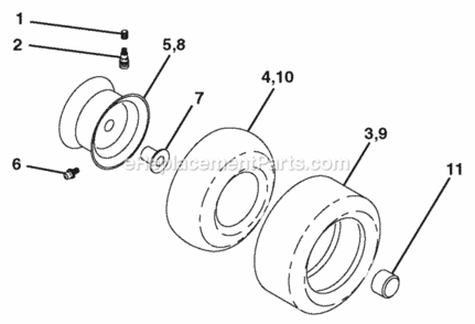 Page J Diagram and Parts List for XT185H42LT 2006-01 Husqvarna Lawn Tractor