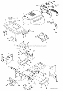 Page A Diagram and Parts List for XT185H42LT 2006-01 Husqvarna Lawn Tractor