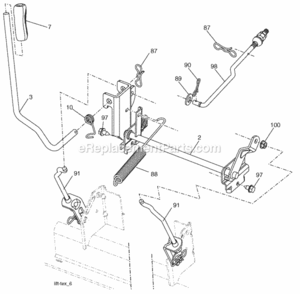 Page G Diagram and Parts List for XT195H42LT 2008-10 Husqvarna Lawn Tractor