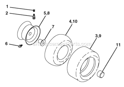 Page J Diagram and Parts List for XT195H42LT 2010-03 Husqvarna Lawn Tractor