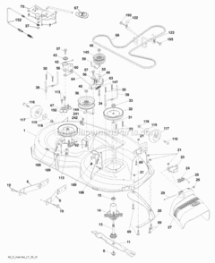 Page F Diagram and Parts List for XT195H42LT 2010-03 Husqvarna Lawn Tractor