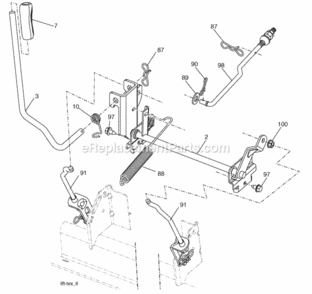 Page G Diagram and Parts List for XT195H42LT 2010-03 Husqvarna Lawn Tractor