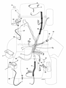 Page D Diagram and Parts List for XT19H42YT 2006-01 Husqvarna Lawn Tractor