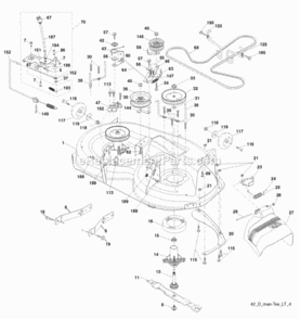 Page F Diagram and Parts List for XT19H42YT 2006-01 Husqvarna Lawn Tractor