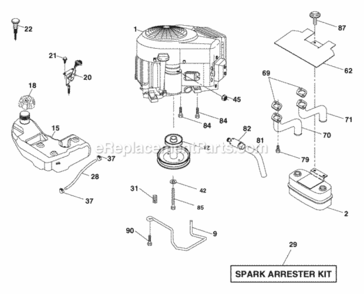 Page E Diagram and Parts List for XT22H42YT 2006 Husqvarna Lawn Tractor