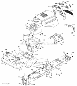 Page A Diagram and Parts List for XT22H48YT 2006-01 Husqvarna Lawn Tractor