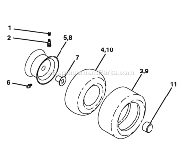 Page J Diagram and Parts List for XT24H48YT 2005 Husqvarna Lawn Tractor